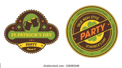 St. Patrick's Day Party Badges