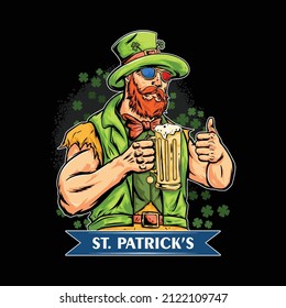 St. Patrick's Day Party with the Big Man theme bringing a glass of beer