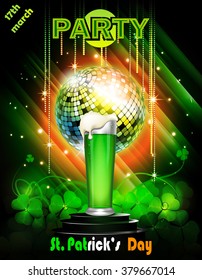 St. Patrick's Day party with clover and green beer.
