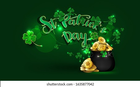 St. Patrick's Day party flyer, brochure, holiday invitation, corporate celebration Irish traditional holiday background 3d style Vector illustration,Happy Saint Patrick's day