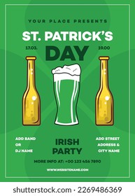 st Patrick's day party flyer poster social media post design