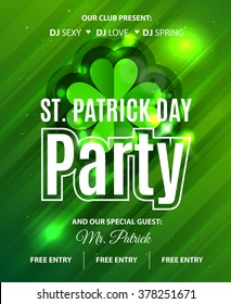 St. Patrick's Day party poster vector background