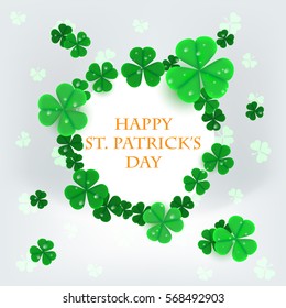 St. Patrick's Day party poster vector background. Vector illustration.