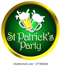 St. Patrick's day party sticker