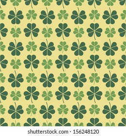 St. Patrick's day pattern with clover