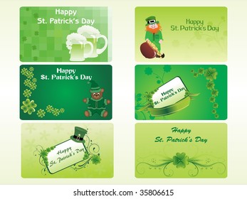 st. patrick's day pattern mini cards