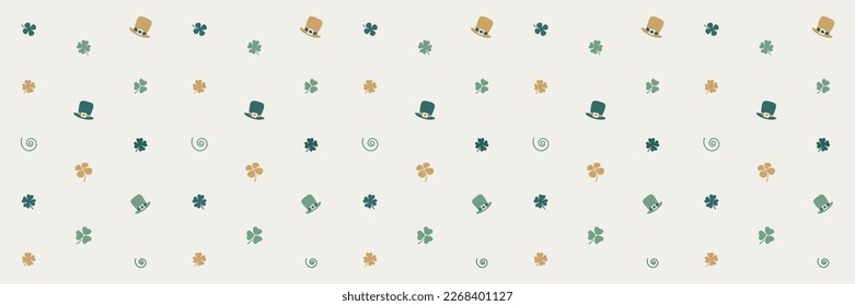 St. Patrick's Day pattern. Modern minimal design.