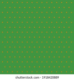 St. Patricks day pattern polka dots. Template background in green and orange polka dots . Seamless fabric texture. Vector illustration