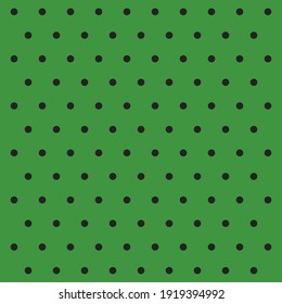 St. Patricks day pattern polka dots. Template background in green and black polka dots . Seamless fabric texture. Vector illustration