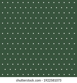 St. Patricks day pattern polka dots. Template background in green and white polka dots . Seamless fabric texture. Vector illustration