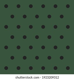 St. Patricks day pattern polka dots. Template background in green and black polka dots . Seamless fabric texture. Vector illustration