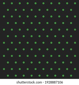 St. Patricks day pattern polka dots. Template background in black and green polka dots . Seamless fabric texture. Vector illustration