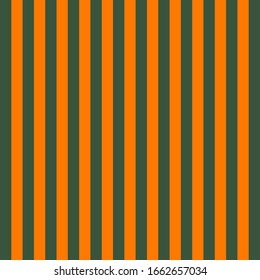 St. Patricks day Pattern of repetitive vertical strips of green and orange color. Green and orange vertical stripes background. Seamless texture background. Vector illustration