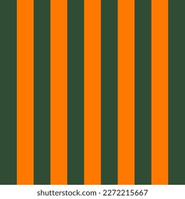 St. Patricks day pattern of repetitive vertical strips of green and orange color. Green and black horizontal stripes background. Seamless texture background. Vector illustration