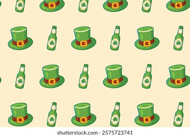 St patricks day pattern. Vector illustration.