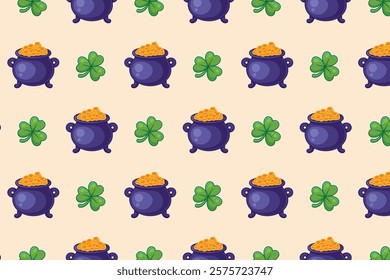 St patricks day pattern. Vector illustration.