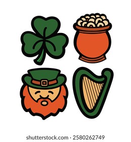 ST Patrick's Day Patterns and Elements for Decor