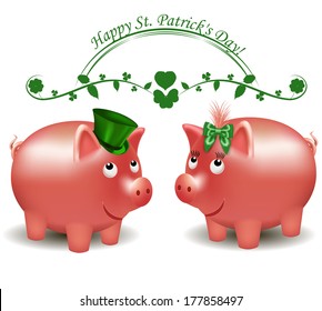 St. Patrick's Day , pigs moneybox