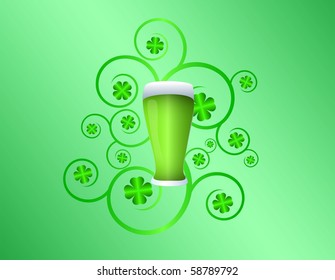 St. Patricks day pint ( background on separate layer )