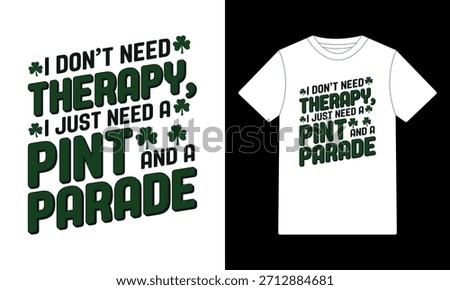 St. Patrick's Day Pint and Parade T-Shirt Design
