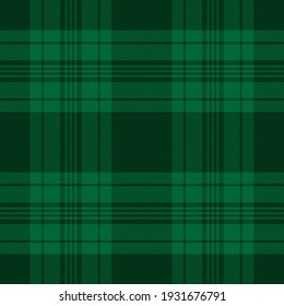 St Patricks day plaid. Seamless vector check pattern, suitable for fashion, background and st Patrick's day product