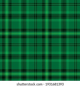 St Patrick's day plaid. Seamless vector check pattern, suitable for fashion, background and st Patrick's day product