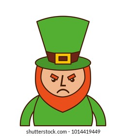 st. patricks day portrait of a angry leprechaun