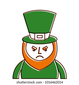 st. patricks day portrait of a angry leprechaun