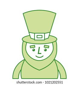 st. patricks day portrait of a leprechaun with arms up