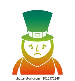 st. patricks day portrait of a sad leprechaun