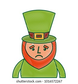 st. patricks day portrait of a sad leprechaun