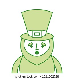 st. patricks day portrait of a sad leprechaun