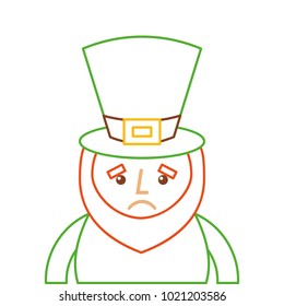 st. patricks day portrait of a sad leprechaun