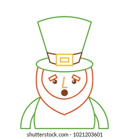 st. patricks day portrait of a surprised leprechaun