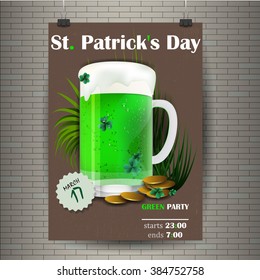 St. Patrick's Day poster A 4.Vector illustration. EPS 10.