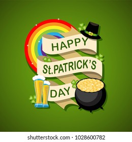 St. Patrick's Day poster, banner, card