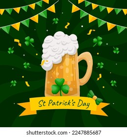 st patrick's day poster illustration