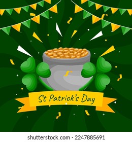 st patrick's day poster illustration