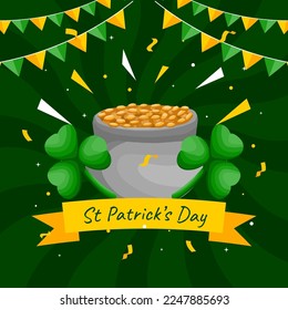 st patrick's day poster illustration