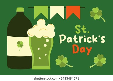 St. Patrick's Day poster. An Irish holiday. vector illustration.
