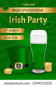 St. Patrick's Day poster, party invitation