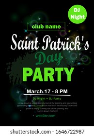 St. Patrick's Day poster. Vector illustration