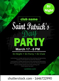 St. Patrick's Day poster. Vector illustration