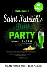 St. Patrick's Day poster. Vector illustration