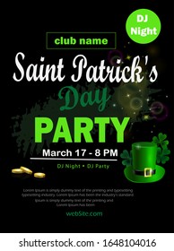 St. Patrick's Day poster. Vector illustration