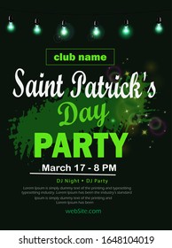 St. Patrick's Day poster. Vector illustration