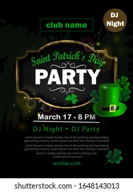 St. Patrick's Day poster Vector illustration