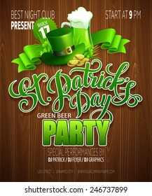 St. Patrick's Day poster. Vector illustration