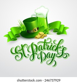 St. Patrick's Day poster. Vector illustration