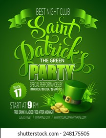 St. Patrick's Day poster. Vector illustration